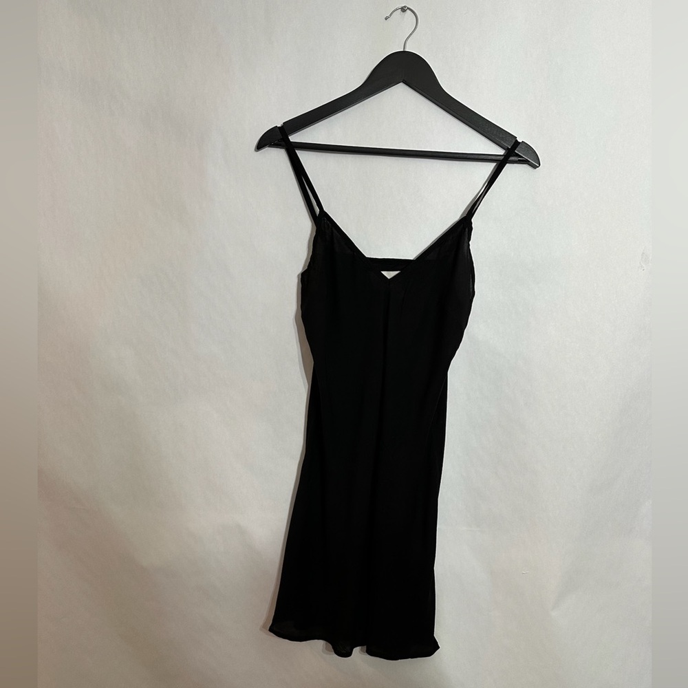 Cleobella Black Strappy Mini Slip Dress Size XS Vampy Minimalist Neutal - Picture 6 of 8
